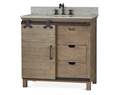 37 x 20 x 37-Inch Sorell Brown Sonoma Single Vanity With Sink And Sliding Door