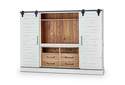 Sonoma White Harvest & Driftwood Cabinet With Sliding Doors