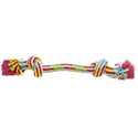 9-Inch Small Multicolor Cloth Rope Bone Dog Toy