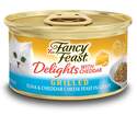 Fancy Feast Delights Cheddar Grilled Tuna & Cheddar Cheese Feast In Gravy Canned Cat Food, 3-Ounce