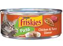 Friskies Chicken & Tuna Dinner Pate Canned Cat Food, 5.5-Ounce