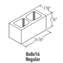 8 X 8 X 16-Inch Regular Concrete Block