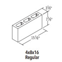 4 X 8 X 16-Inch Regular Concrete Block