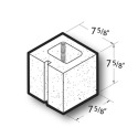 8 X 8 X 8-Inch Regular Half Concrete Block