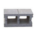 8-Inch X 8-Inch X 16-Inch Gray Hollow Double Jamb Concrete Block