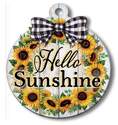 Adoornaments "Hello Sunshine" Round Door Sign
