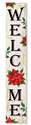 8 X 46-Inch White Welcome Sign With Poinsettia
