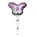 Mini Crystal Butterfly Stainless Steel Wind Spinner And Crystal Twister Set