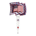 Mini Us Flag Stainless Steel Wind Spinner And Crystal Twister Set