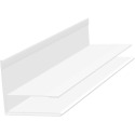 1/2-Inch x 12-Foot White Aluminum F Channel