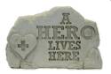 A Hero Lives Here Stone In Natural Finish