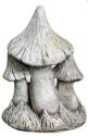 Small Pointed Mushrooms Statue In Buff Finish
