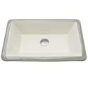 16-Inch X 11-Inch Bisque Ceramic Rectangular Undermount Sink