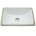 18-Inch X 12-Inch White Ceramic Rectangular Undermount Sink