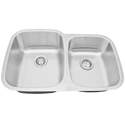 32-Inch X 20-Inch 16-Gauge Stainless Steel Double Kitchen Sink