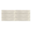3-Inch x 12-Inch Biscuit Crackled Maiolica Ceramic Bullnose Tile, Each