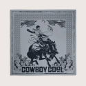 Untamed Western Bandana — 22 x 22 in., 100% Cotton, Gray
