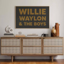 18-Inch X 24-Inch Willie, Waylon, & The Boys Typography Art Print