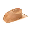 Premium Vegan Suede Cattleman Unisex Cowboy Hat In Camel