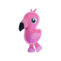 Small Fire Biterz Flamingo Tropical Plush Interactive Dog Toy