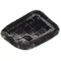 QuietTime® Pearl Gray Plush Fur Pet Bed, 22-Inch
