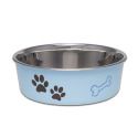 Medium Murano Blue Stainless Steel Bella Dog Bowl