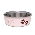 Large Paparazzi Pink Stainless Steel Bella Dog Bowl