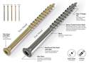 Epoxy Flat Head Wood Screw, 500-Piece, #8 X 1-1/4"