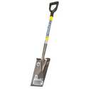 Square Garden Spade Shovel With 29-Inch Fiberglass Handle
