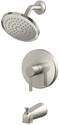 Brushed Nickel 1-Handle Pressure Balance Tub And Shower Trim Kit