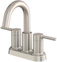 Brushed Nickel 2-Handle Bathroom Sink Faucet With Drain, 4 in. Centerset