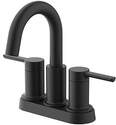 Matte Black 2-Handle Hi-Arc Bathroom Faucet