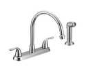 8-Inch Chrome High Rise Faucet With Side Sprayer