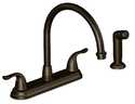 8-Inch Oil Rubbed Bronze High Rise Faucet With Side Sprayer