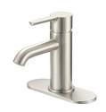 Single Handle Brushed Nickel Contemporary Lavatory Faucet