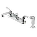 Chrome 2-Handle Kitchen Faucet With Sprayer