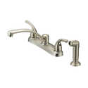 Brushed Nickel 2-Handle Kitchen Faucet With Sprayer