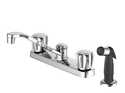 2-Handle Kitchen Faucet With Spray Chrome