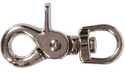 3/4 x 3-7/8 in Nickel Plated Trigger Snap - Round Swivel Eye