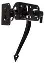 Ornamental Thumb Latch - For In-Swinging & Out-Swinging Gates Up To 3 in Thick Black
