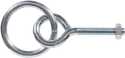 Zinc Plated Hitching Rings 3/8 in X 6 in Eye Bolt Style - 2 in Ring