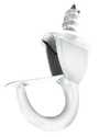 1-1/4-Inch White - Safety Cup Hook With Clip