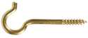 1-11/16 in Solid Brass Round Ceiling Type Screw Hook