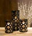 Norte Cutwork Candle Holders - Set Of 3
