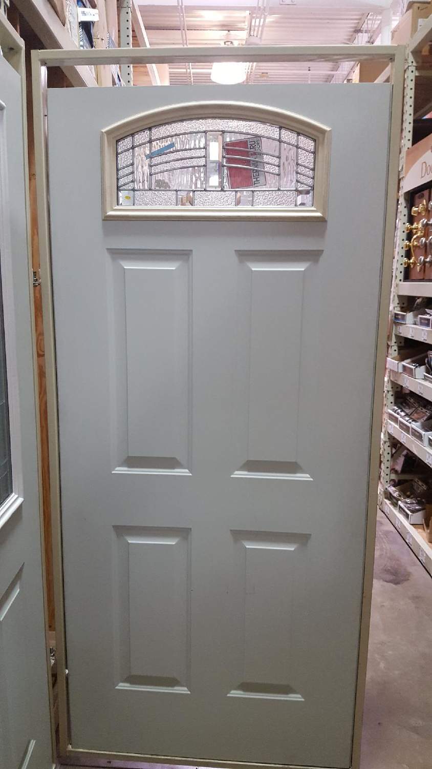 Sutherlands 3/0X6/8 LH Steel 4Panel Top Lite DoubleBore LH Door at