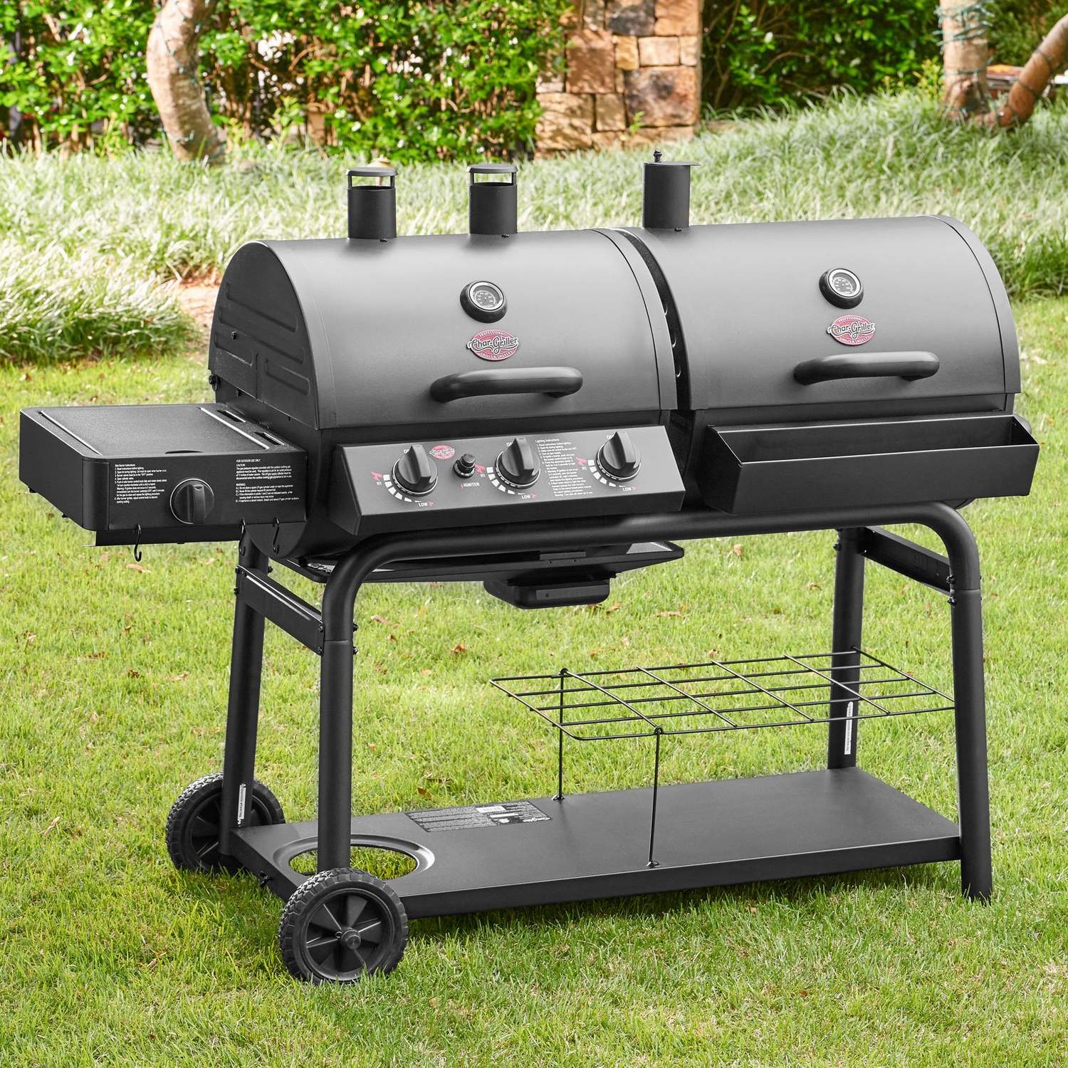 Char-Griller 5050 Gas And Charcoal Duo Grill at Sutherlands