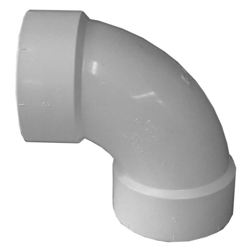 Genova 72830 Sanitary Elbow 90° 3-inch Pvc Dwv at Sutherlands