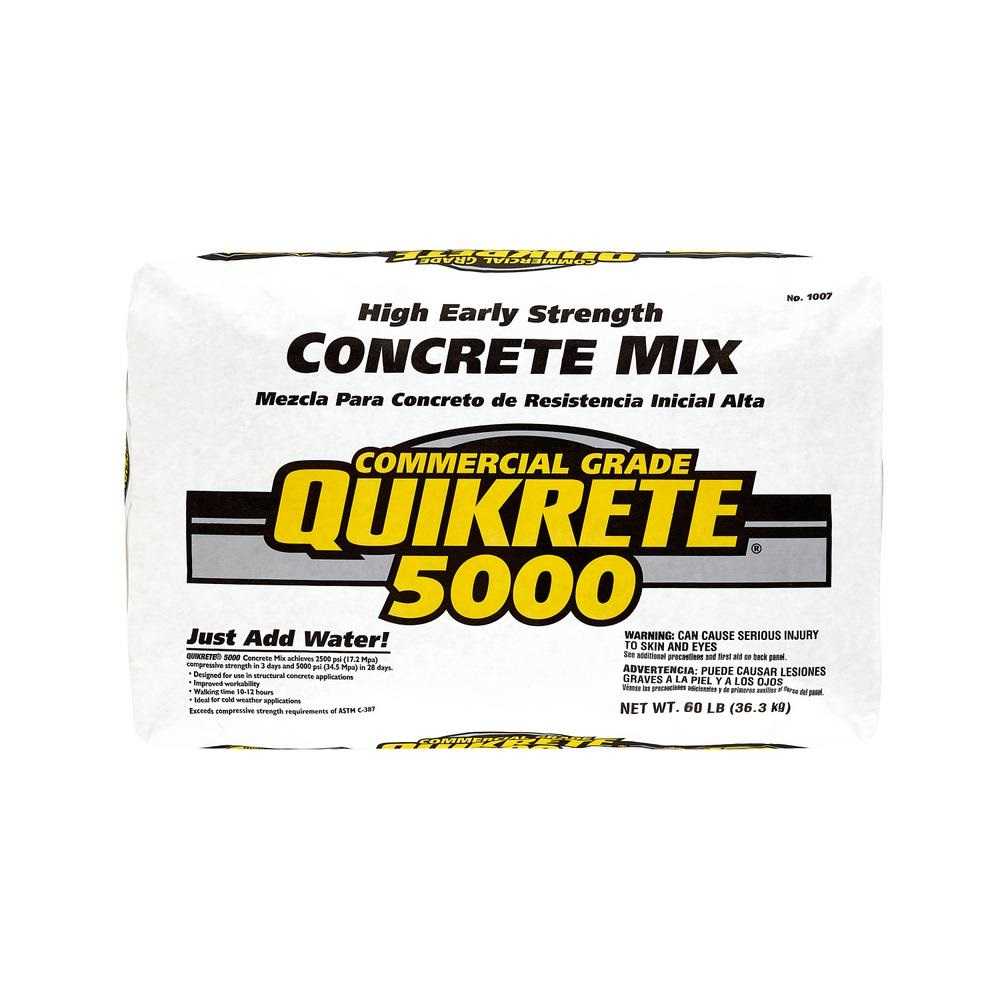 Quikrete 1007-60 High Early Strength Commercial Grade 5000 Concrete Mix ...