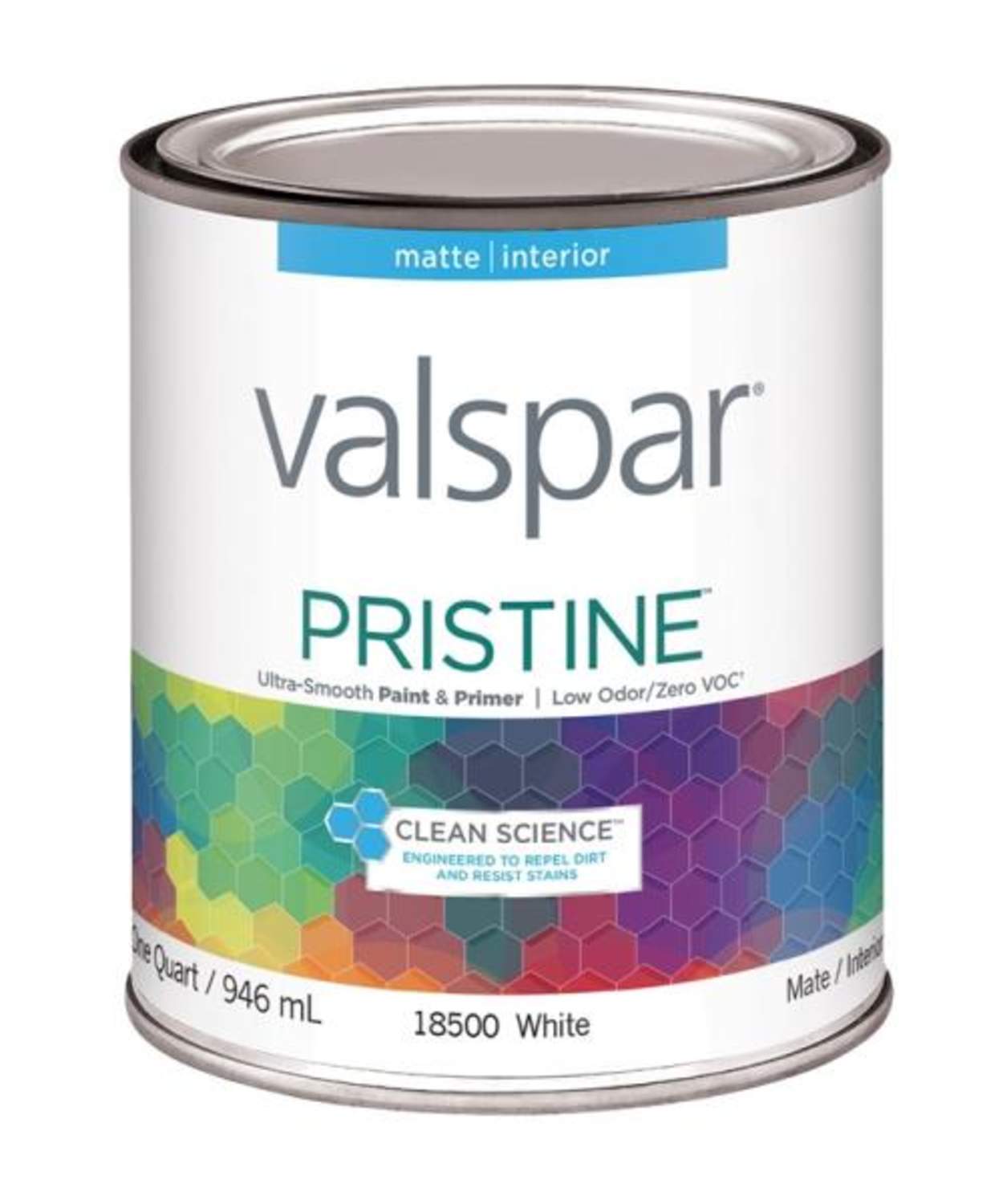 Valspar 18500 Quart Pristine Matte White Latex Paint at Sutherlands