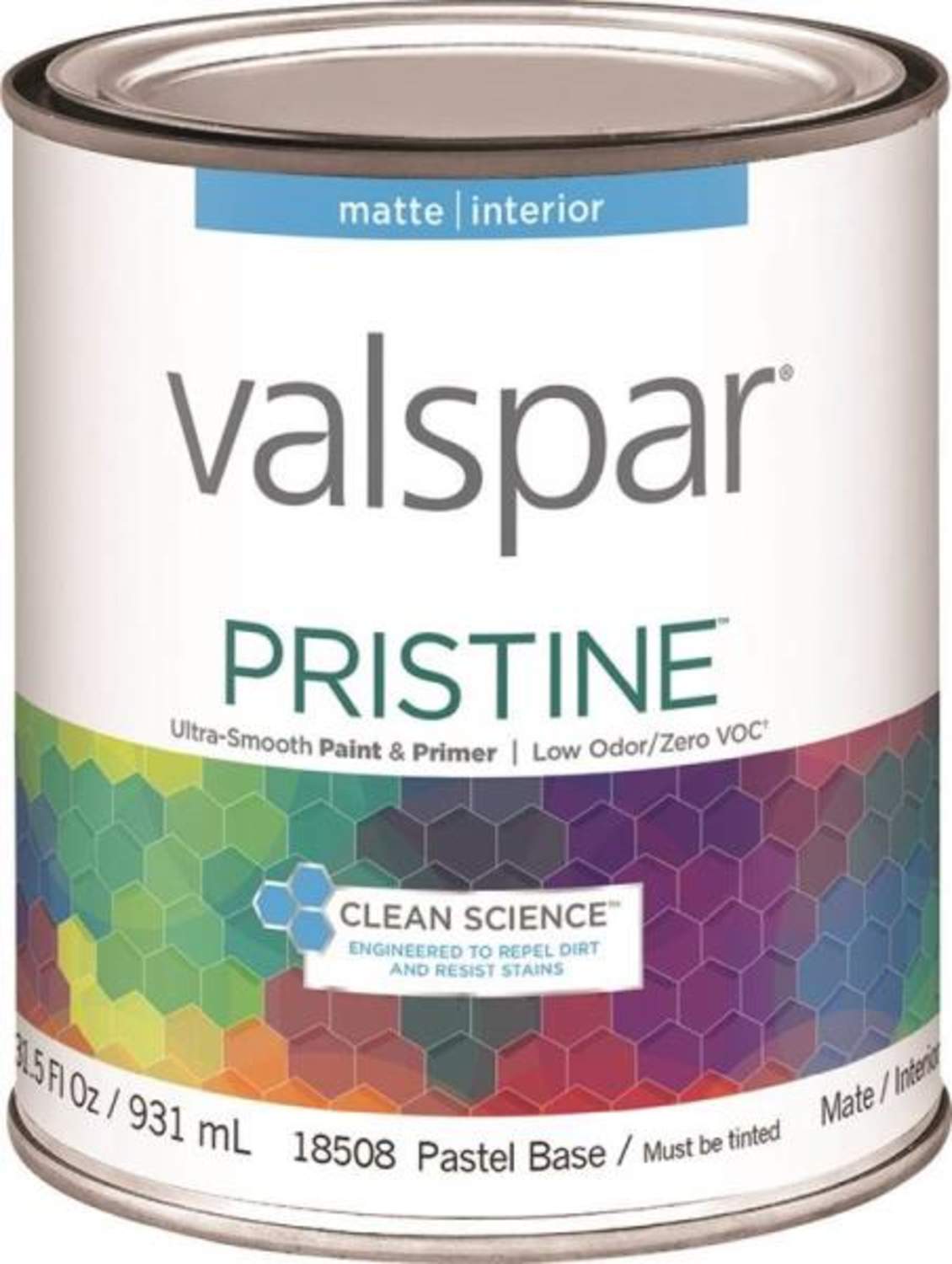 Valspar 18508 Quart Pristine Matte Pastel Base Latex Paint at Sutherlands